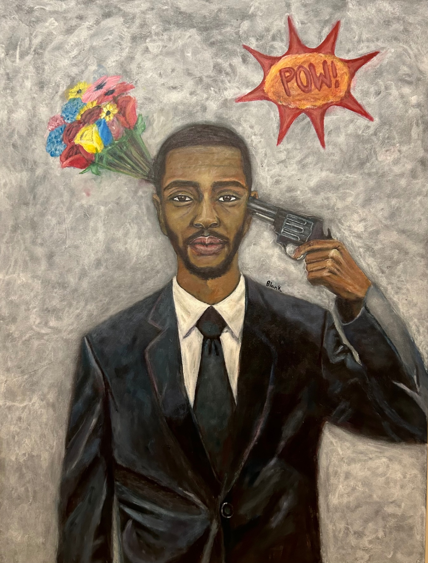 Pow — Oil on canvas by Blank